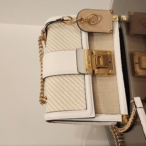 ALDO Elegant White and Gold Women's Bag